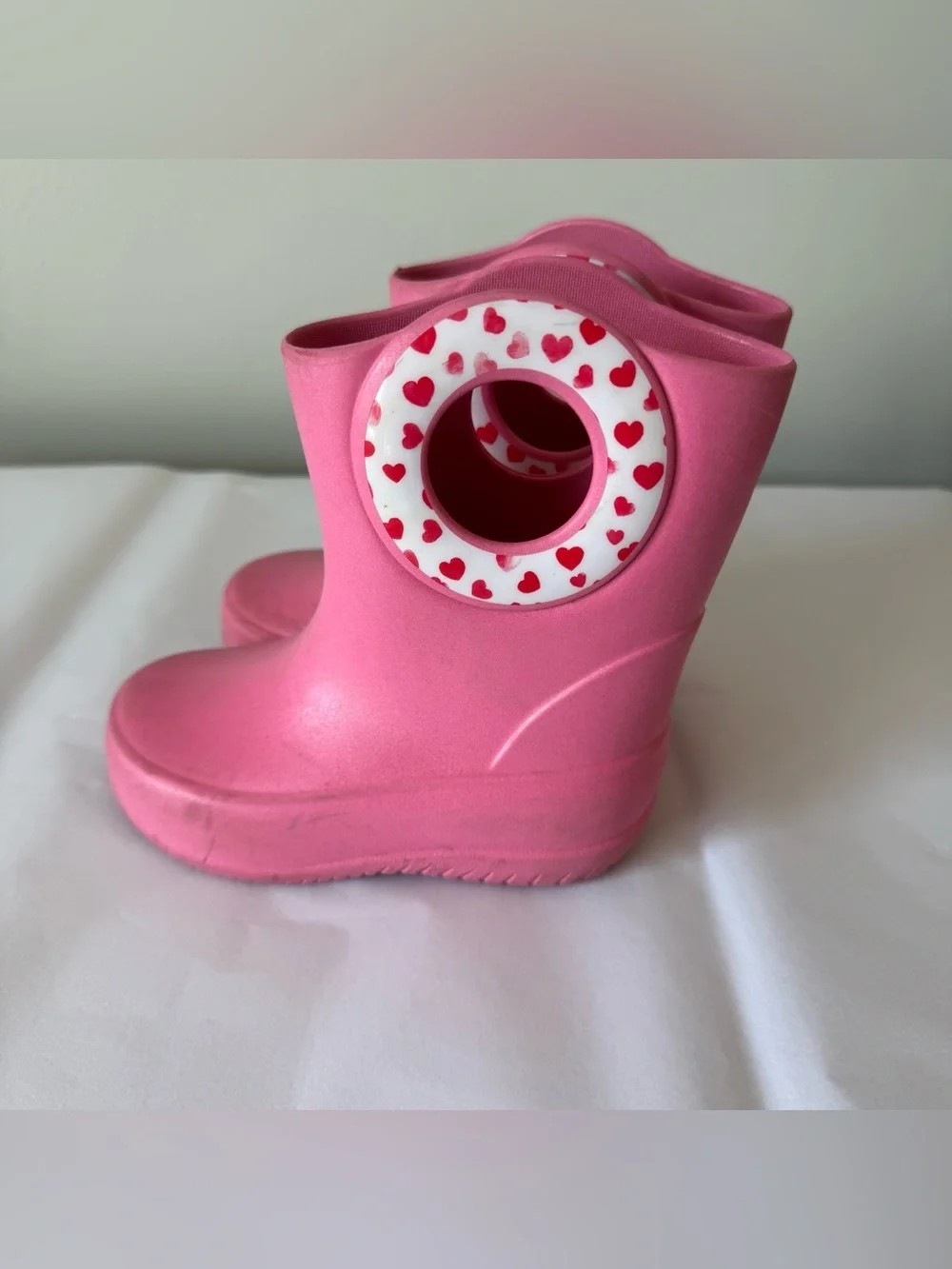 OKABASHI Size 7 Toddler Girls Pink Rain Boots